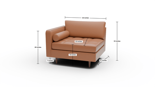 Ladybird Leather LAF Chair - Dimensions