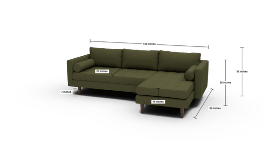 Ladybird 104" Reversible Sofa Chaise - Nepal Clay