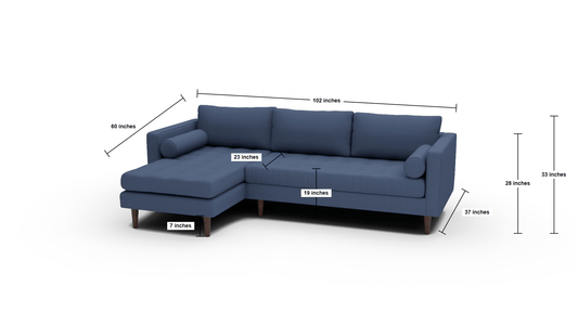 Ladybird 102" Left Chaise Sectional - Dream Olive