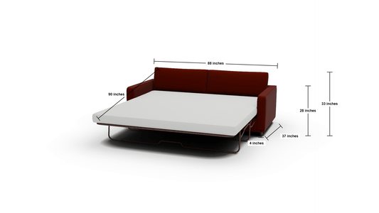 Ladybird 88" Queen Sleeper Sofa - Wiley Rust