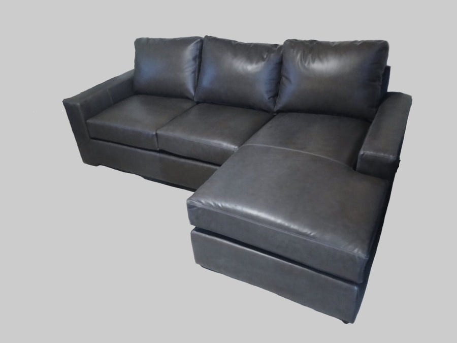 Mesa 101" Leather Reversible Chaise Sectional -