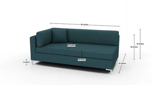 Bonnell LAF Sofa - Superb Peacock