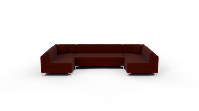 Bonnell 162" U Armless Sectional - Superb Rust
