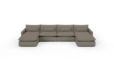 Bouldin 166" Sofa W. Double Ottomans - Cordova Mineral