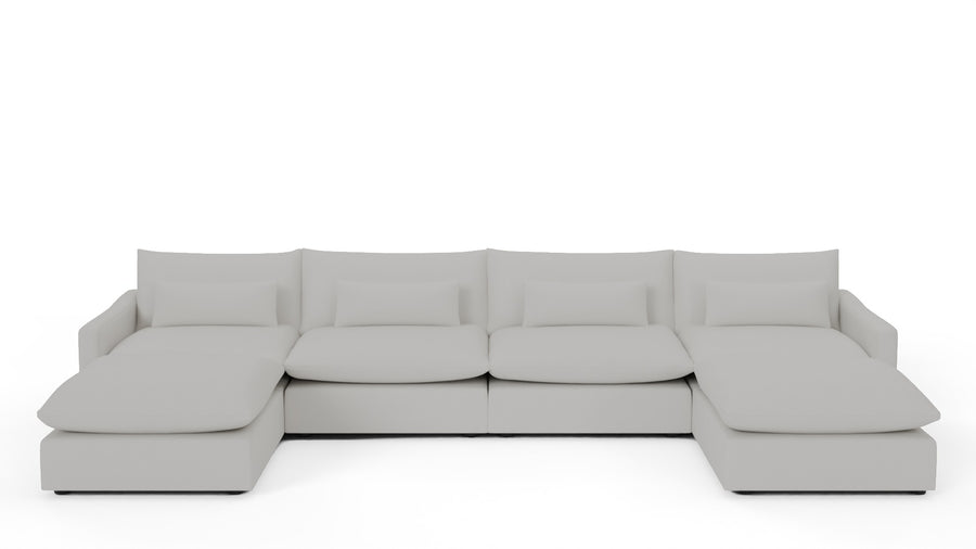 Bouldin 166" Sofa W. Double Ottomans