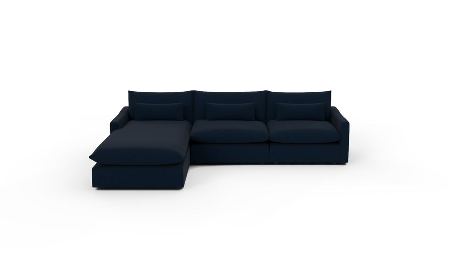 Bouldin 126" Laf Chaise Sectional - Dream Eclipse