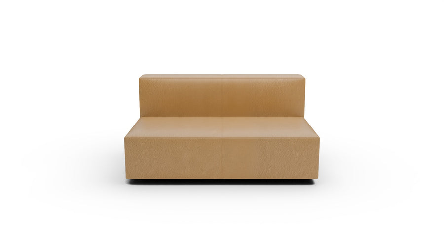 Brentwood 56" Leather Armless Loveseat - Sonoma Camel