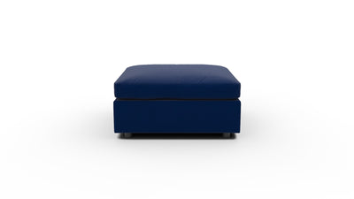 Cherrywood Cocktail Ottoman - Superb Cobalt