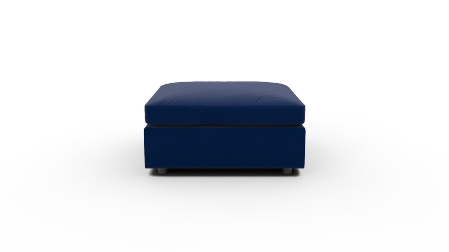 Cherrywood Cocktail Ottoman - Superb Cobalt