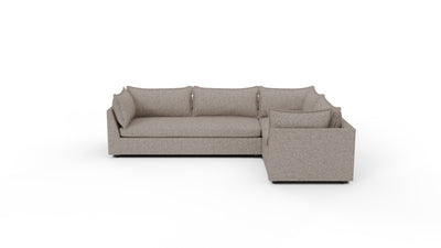 Cherrywood 129" LAF Sofa Sectional - Elliot Pebble