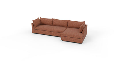 Cherrywood 136" Raf Chaise Sectional - Wiley Rust