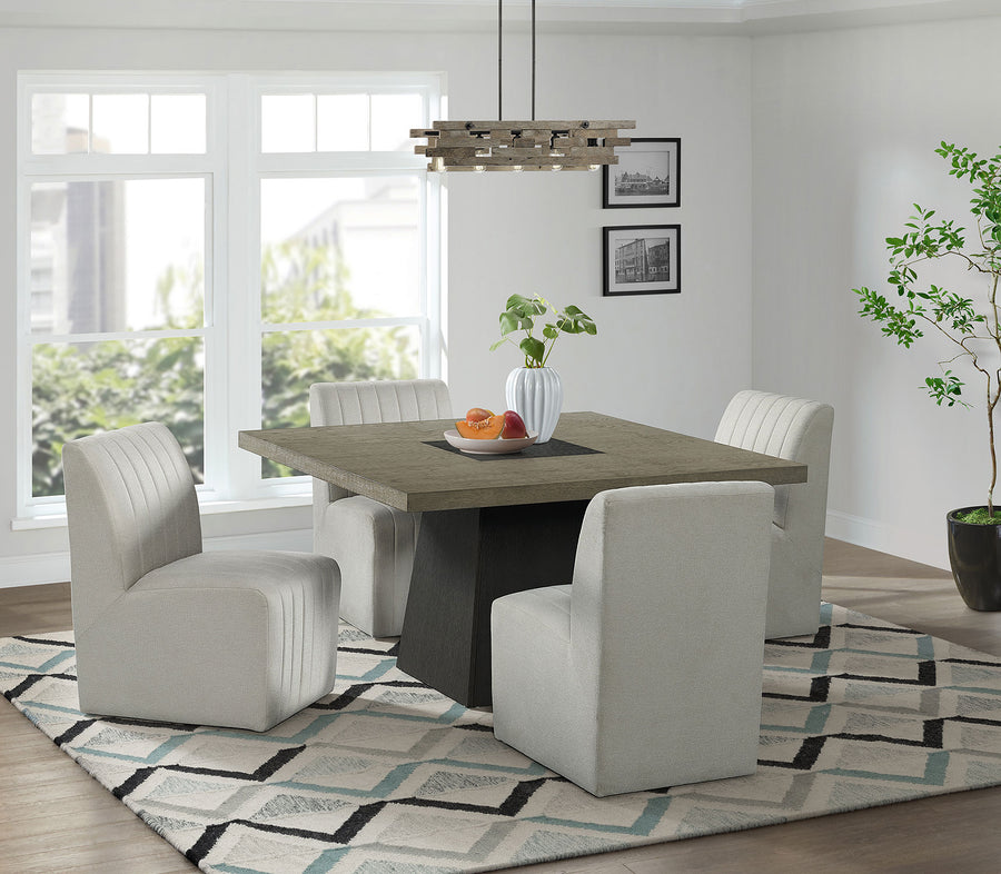 Jessica 54" Square Dining Bench Set (5 pieces) -