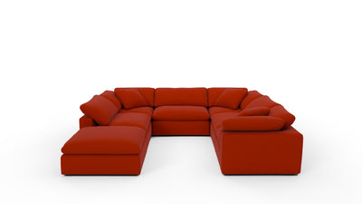 Fluffy 133.5" 6 Piece Sectional W/Ottoman - Superb Hacienda