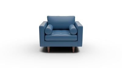 Ladybird 42" Leather Arm Chair - Tribeca Cobalt