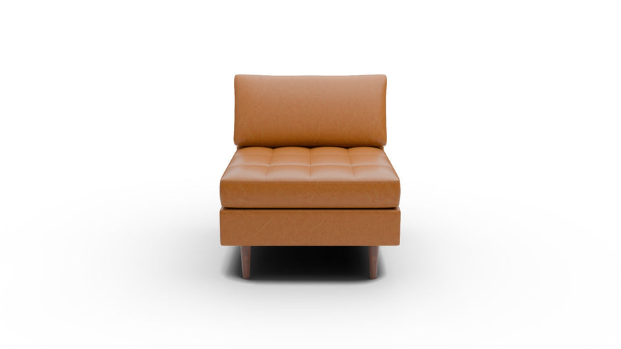 Ladybird Leather Armless Chair - Clive Cinnamon