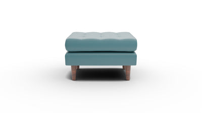 Ladybird Leather Ottoman - Tribeca Lagoon