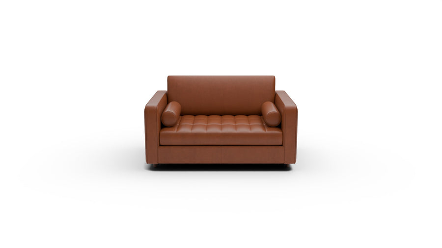 Ladybird 54" Leather Twin Sleeper Chair - Ever-Last Leverage