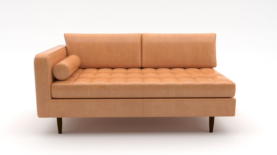 Ladybird Leather Laf Condo Sofa - Hudson Lager