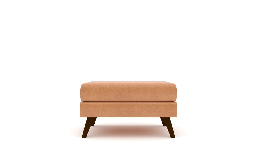 Lamar Leather Ottoman -