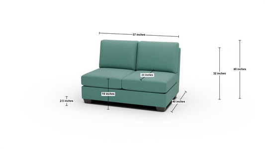 Manor Armless Loveseat - Ravina Cub