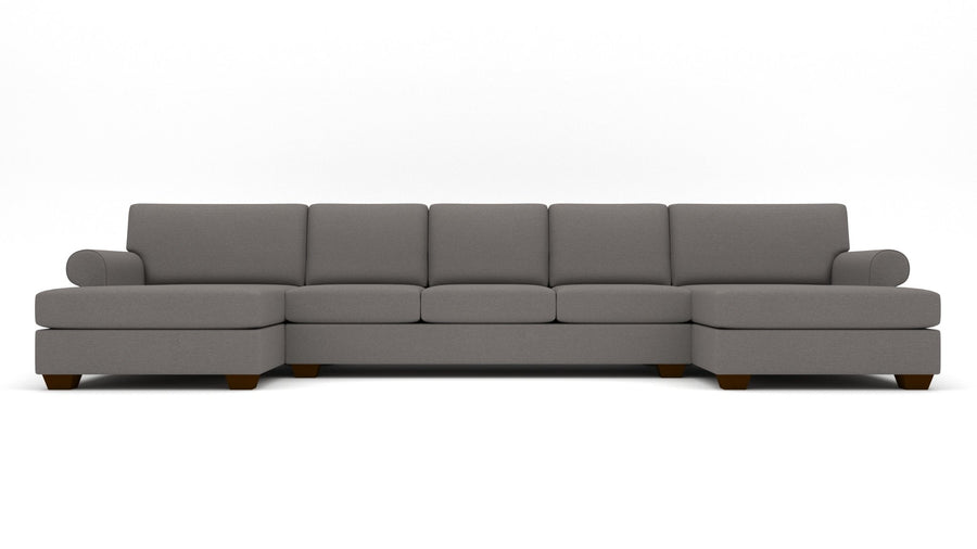 Manor 178" Double Chaise With Armless Sofa - Peyton Slate