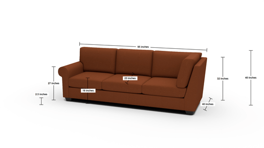 Manor Laf Corner Sofa - Sorrento Almond