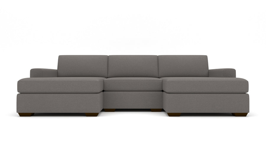 Mas Mesa 122" Deep Double Chaise With Armless Chair - Peyton Slate