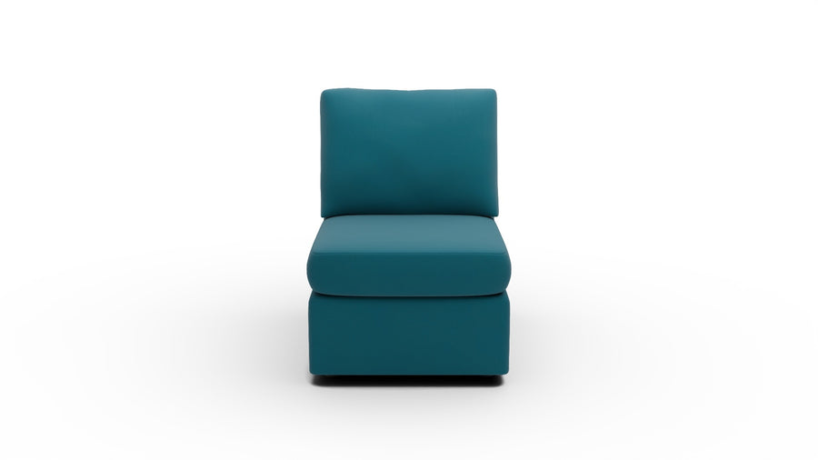 Parmer Armless Chair - Superb Peacock