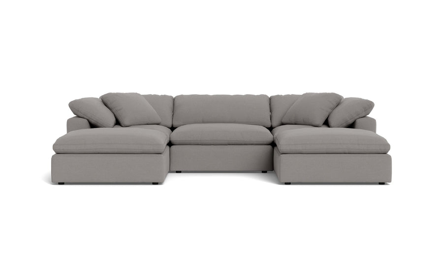Fluffy 133.5" 3 Piece Sofa W/Double Ottoman -