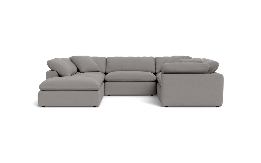 Fluffy 133.5" 6 Piece Sectional W/Ottoman -