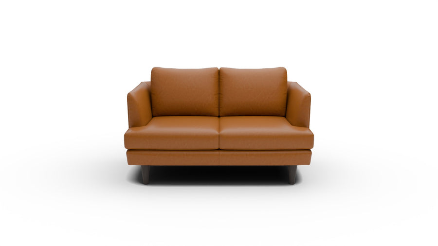 Rainey 59" Leather Loveseat - Clive Cinnamon