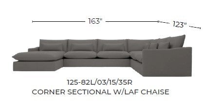 Bouldin 163" Corner Sectional W. Laf Chaise -