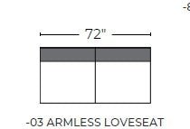Menchaca Armless Loveseat -