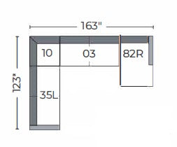 Bouldin 163" Corner Sectional W. Raf Chaise -