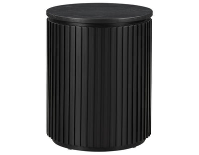 Calvin 18" Round Black End Table -