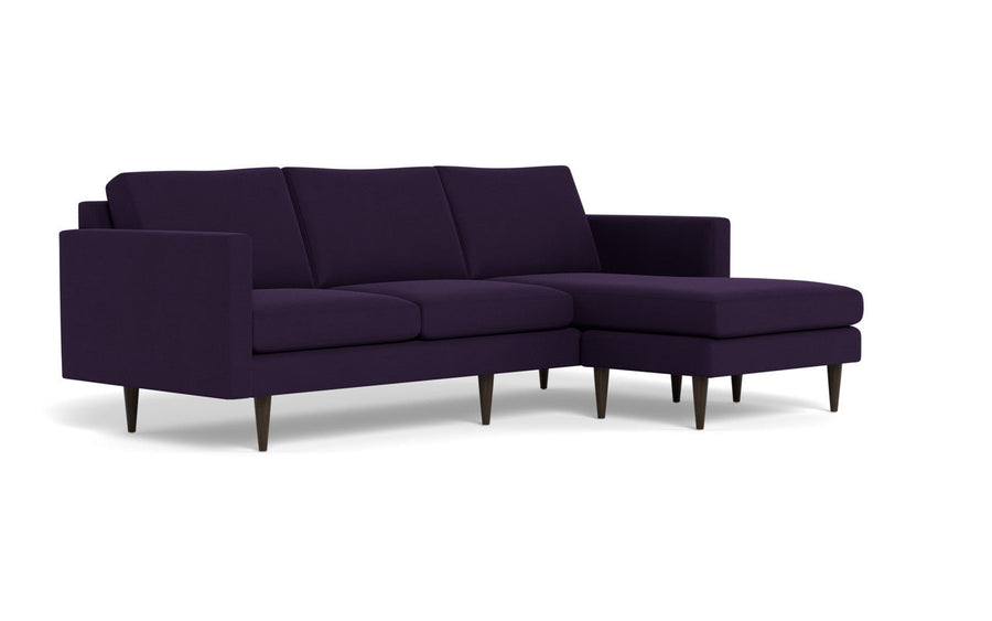 Wallace 98" Untufted Reversible Chaise Sofa Superb Amethyst Quick Ship -