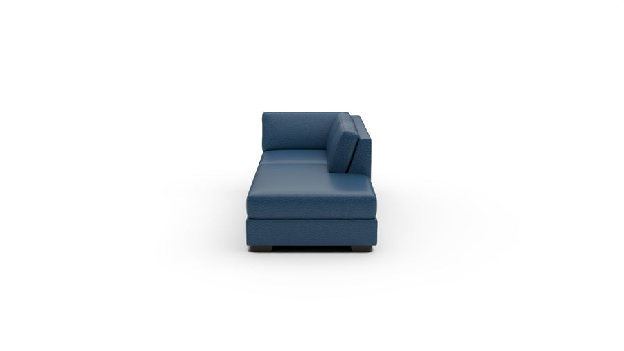 Track Leather Raf Bumper Chaise — tribeca-cobalt