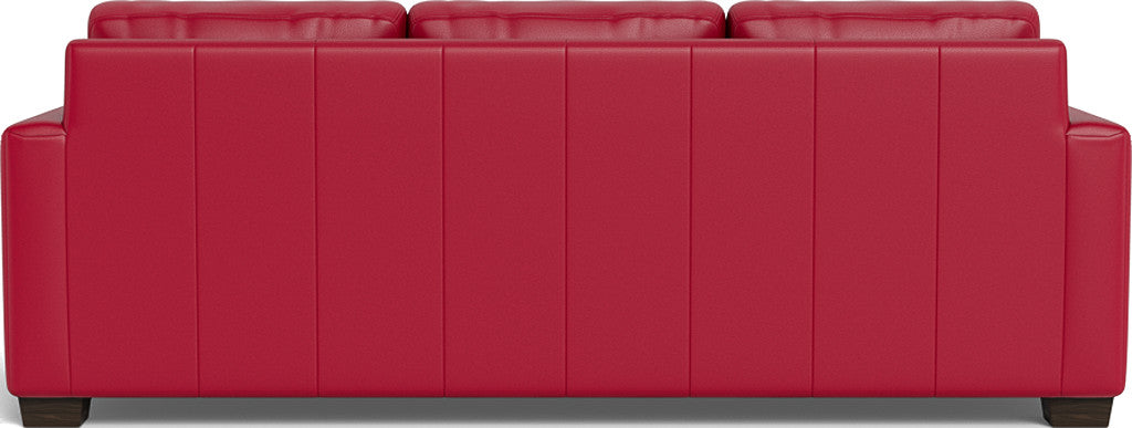 Track 87" Leather Queen Sleeper Sofa - Tribeca Scarlet
