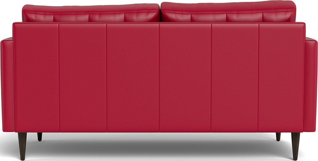 Wallace 69" Leather Loveseat - Tribeca Scarlet
