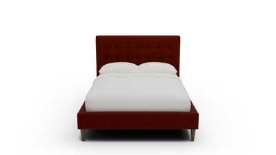 Wallace Tufted Full & Twin Bed — Full — Superb Rust