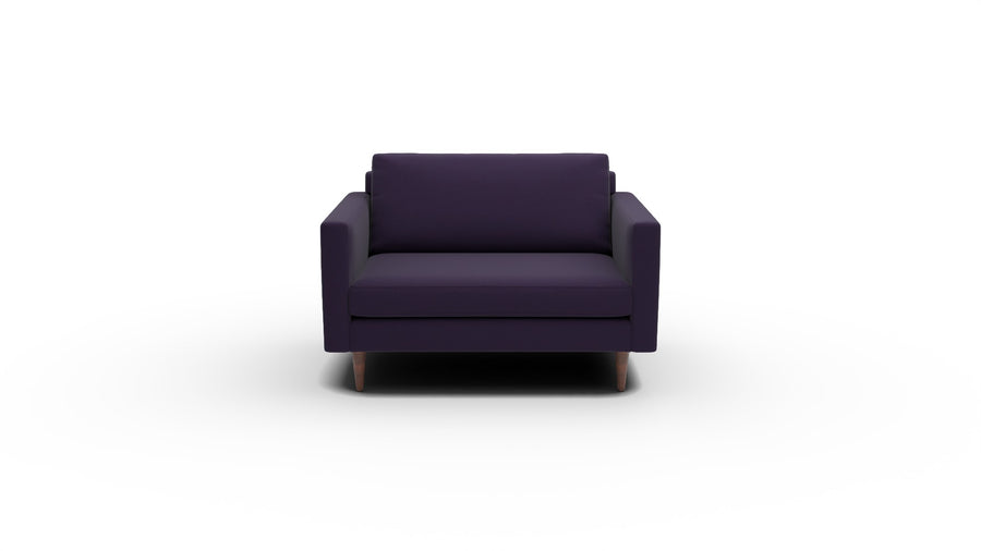 Wallace 52" Untufted Chair and A Half - Superb Amethyst