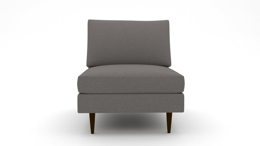 Wallace Untufted Armless Chair - Peyton Slate