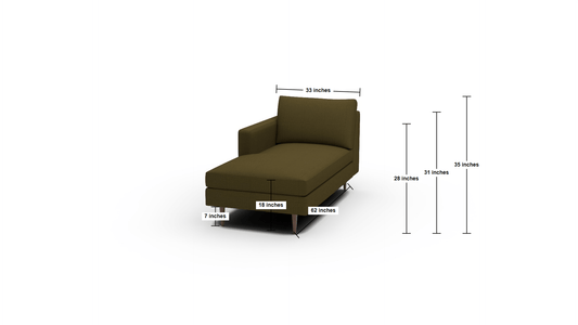 Wallace Untufted Laf Chaise - Ravina Forest