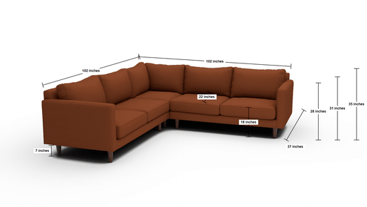 Wallace 102" Untufted Corner Sectional - Dream Pool