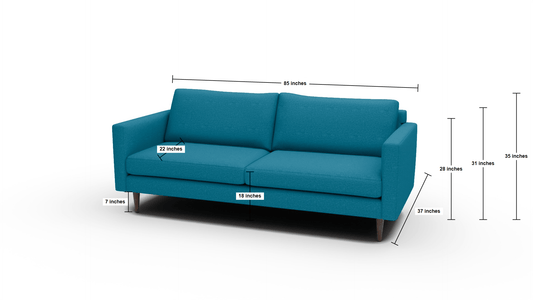 Wallace 85" Untufted Sofa - Sorrento Sunflower