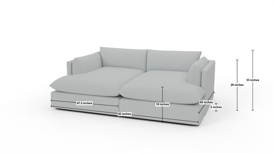 SoCo 95" Double Chaise