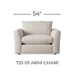Cedar Park 54" Arm Chair - Dream Chocolate
