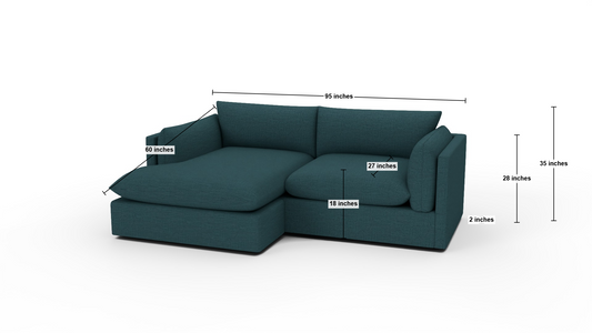 SoCo 95" Reversible Chaise Sofa