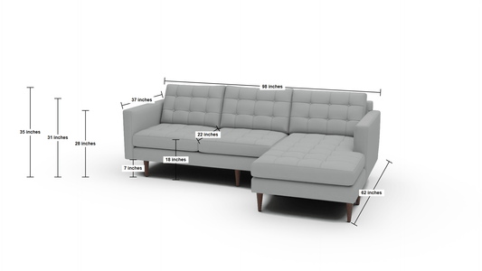 Wallace 98" Reversible Chaise Sofa - Dream Forest