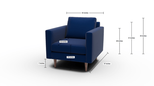 Wallace 34" Untufted Arm Chair - Elliot Sunflower